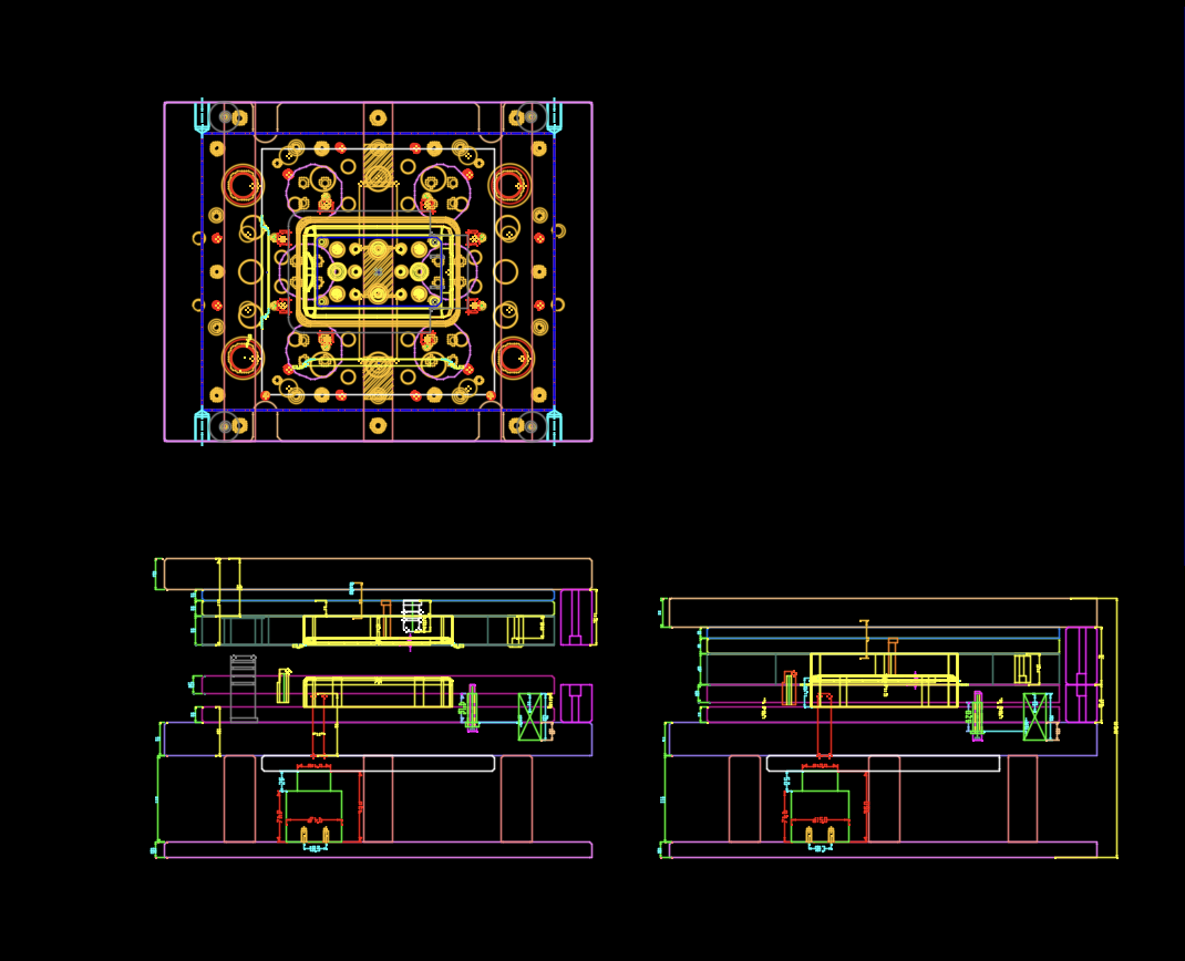 平板电脑后盖拉伸模具图